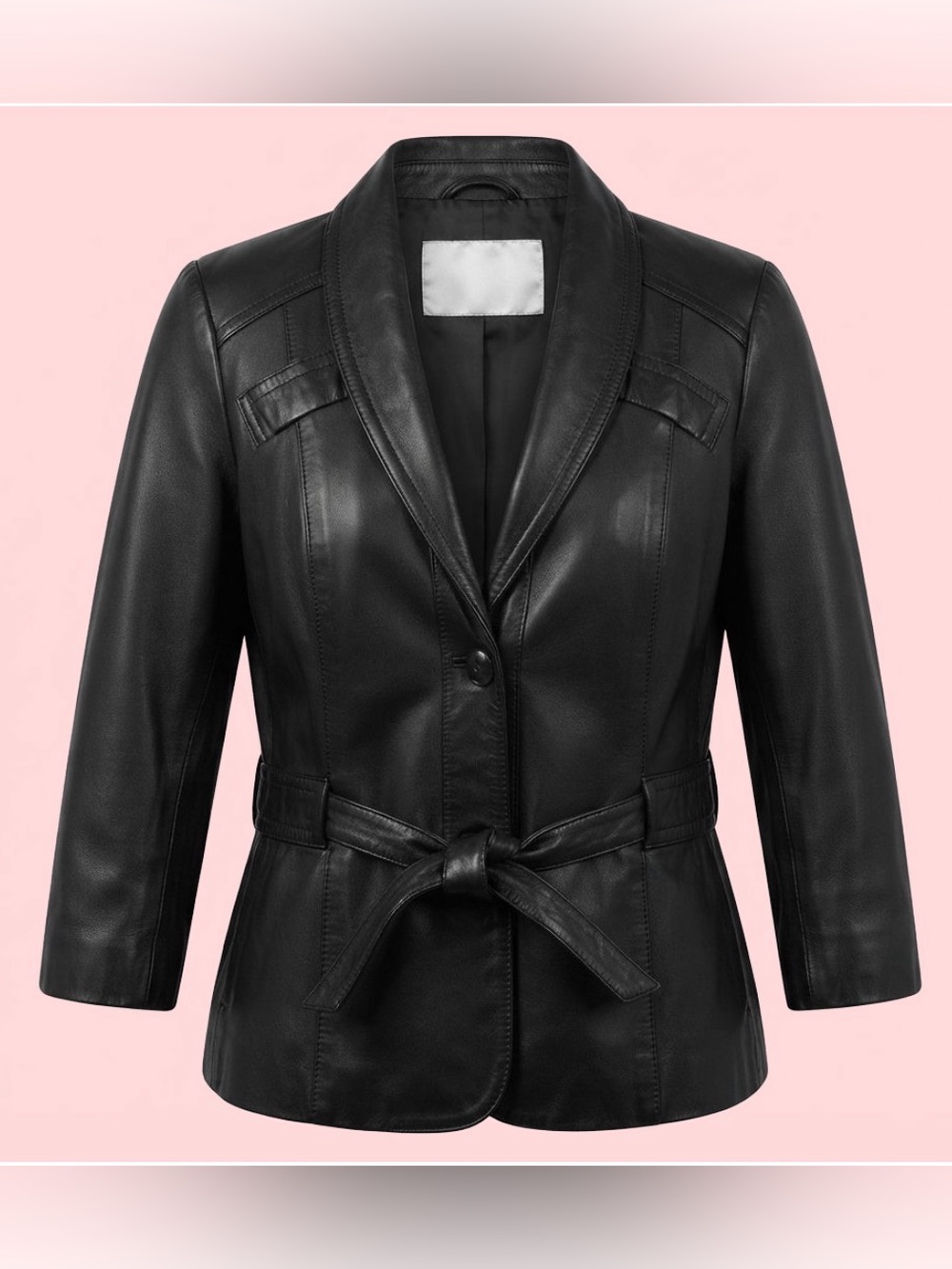 🖤 90s/Y2K VINTAGE LEATHER PEPLUM BLAZER 🖤 Women’s Sz S Peplum Bottom Goth Vixen